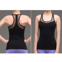 Femmes Design simple Sans manches Compression Gym Wear